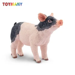Toymany Simulation Standing Pietrain Piglet Farm Animal Model Toy Mini Figures Dolls Action Figurines Toys Children Gift
