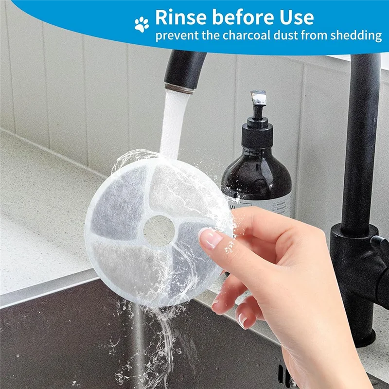 

Фильтр для фонтана LECKL-Cat, замена из 6 штук, автоматический фонтан для домашних животных диаметром 4,1 дюйма