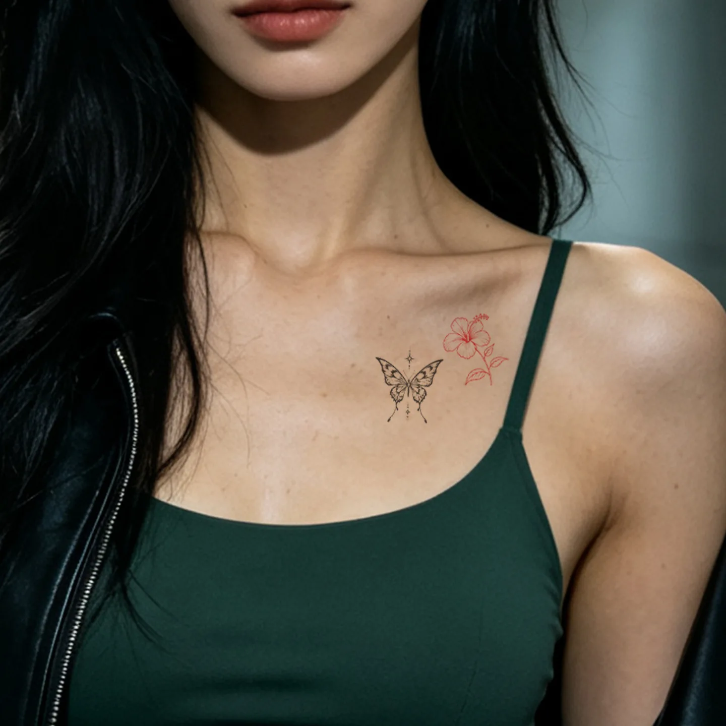 1 Sheet Per Pack Temporary Tattoo Sticker Waterproof Long Lasting Butterfly Flower Arm Collarbone for Women