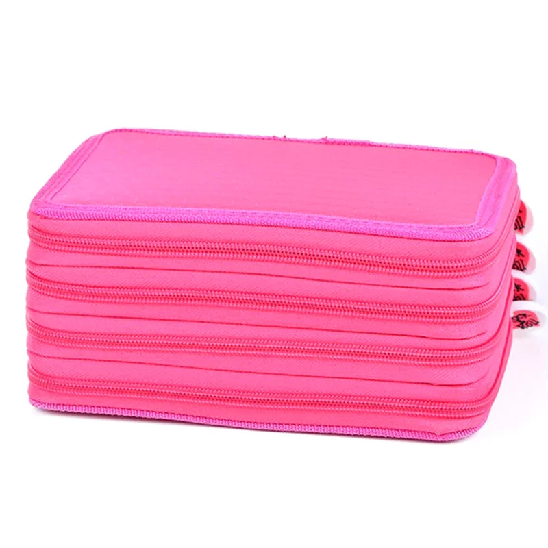 Colored Pencil Case With Compartments Slots Handy Pencil Bags Large For Watercolor Pencils Gel Pens And Ordinary Pencils