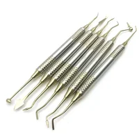 6 unids/set de espátula de relleno de resina compuesta Dental, cabezal chapado en titanio, juego de relleno de resina, juego de restauración, instrumento Dental