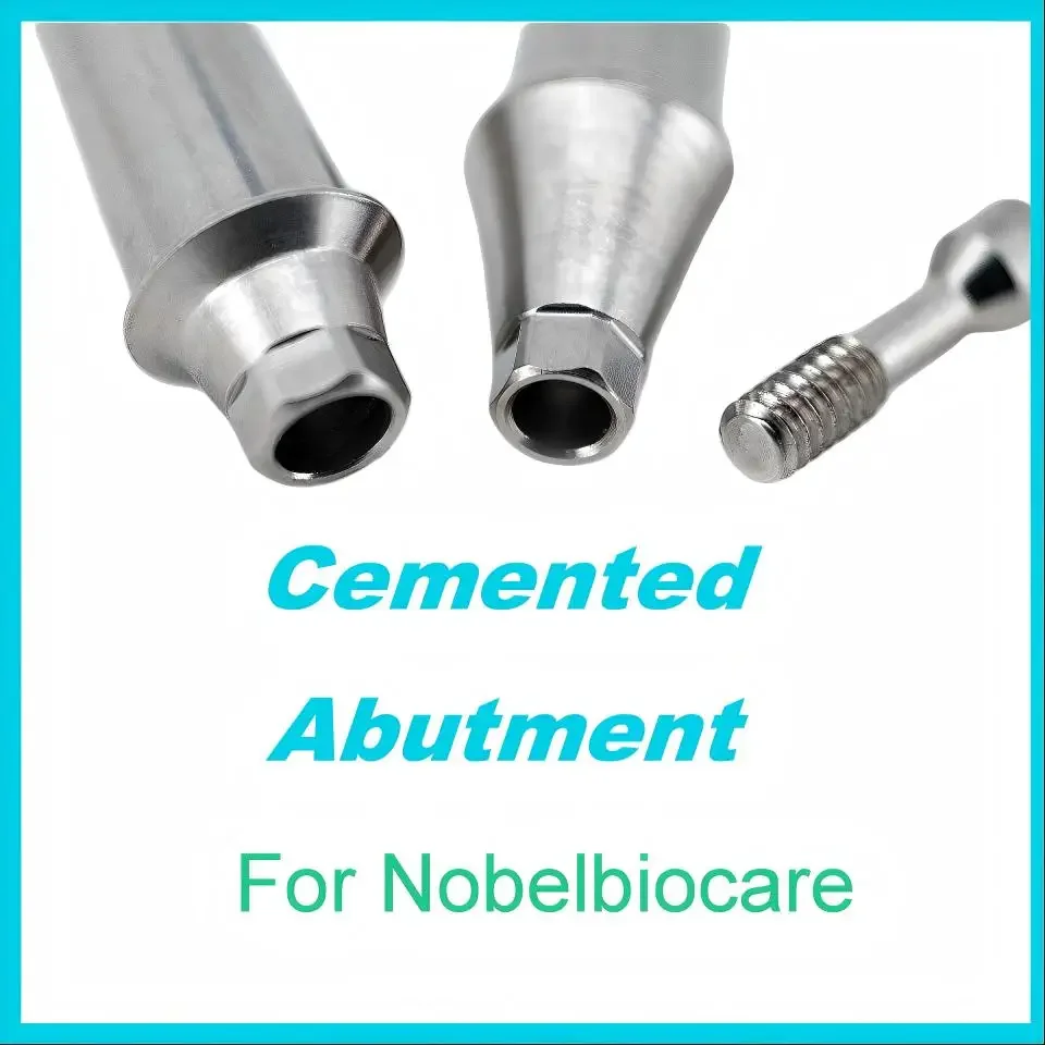 10Pcs Dental Titanium Straight Cemented Abutments Fit Nobel Biocare Platform Emergence Profile Screws Restorative Dental Parts