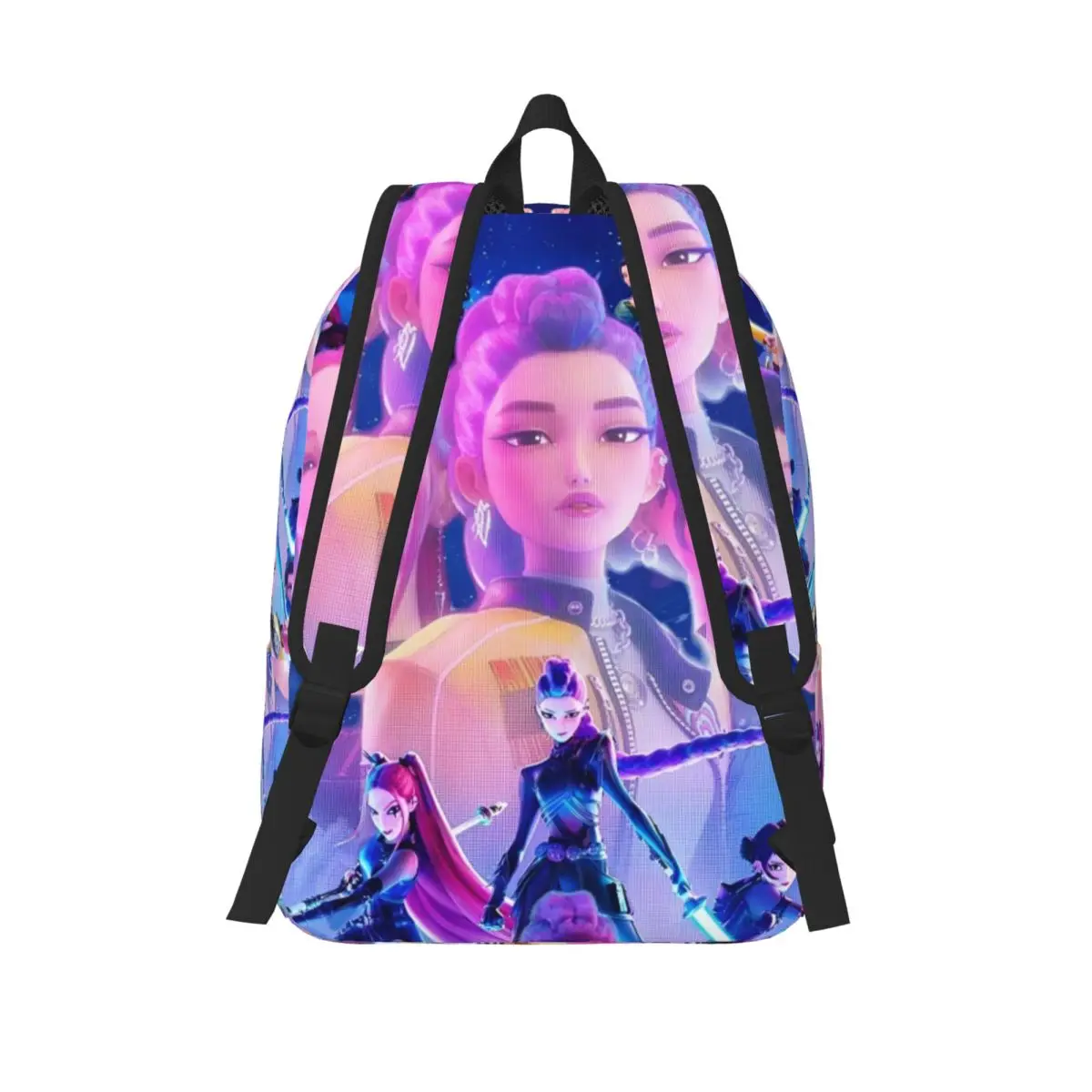 حقيبة ظهر Kpop Demons Huntrix Hunters للمراهقين حقيبة ظهر متينة للأعمال في المدرسة الثانوية Rumi Mira Joey Daypack للرجال والنساء حقيبة كتف جامعية