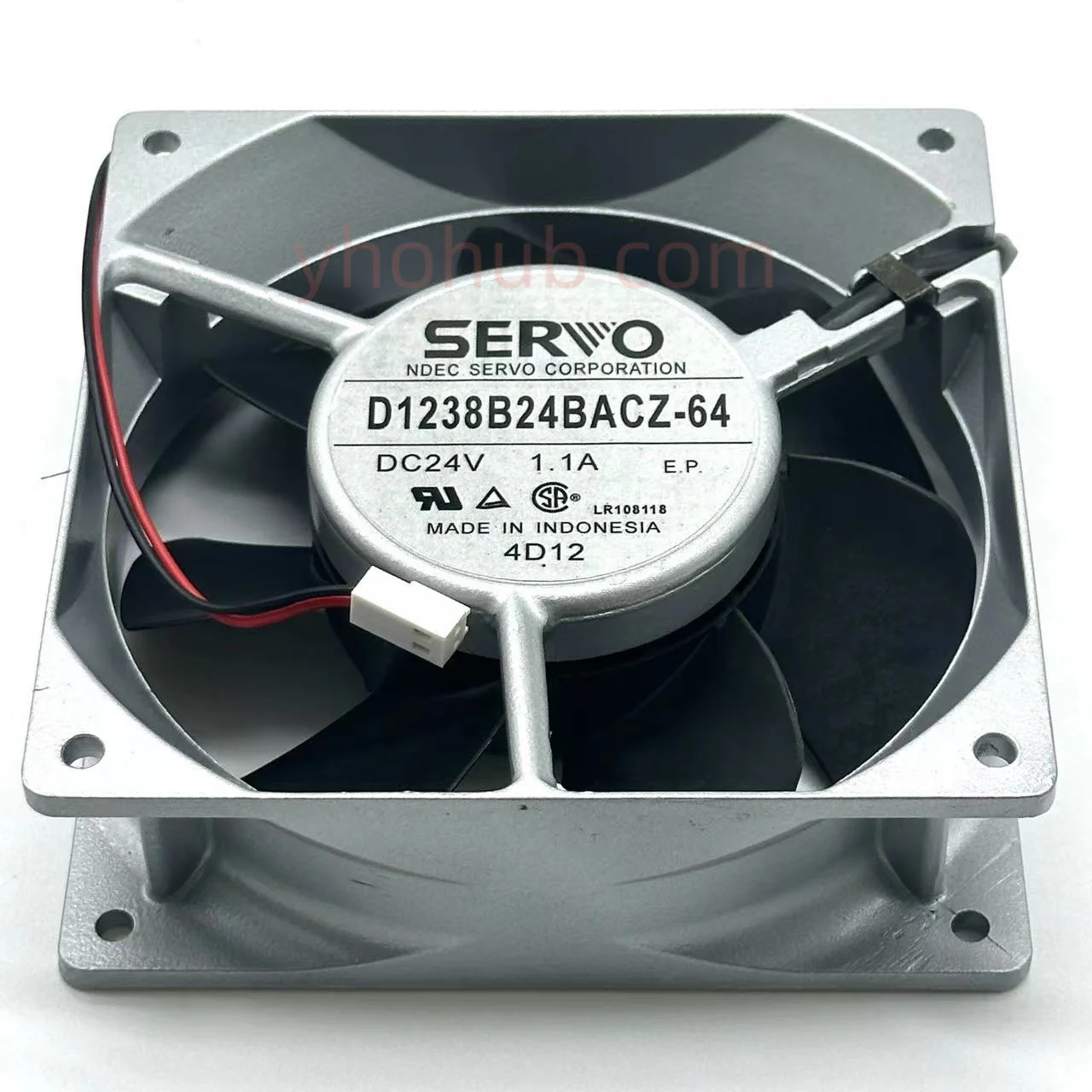 

SERVO D1238B24BACZ-64 DC 24V 1.1A 120x120x38mm 2-Wire Server Cooling Fan