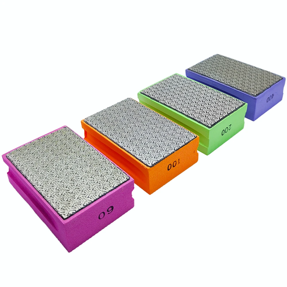 4 Pcs /Set Diamond Hand Sanding Pads For Tile Glass Abrasive Grinding Stone Marble Ceramic Abrasive Tool