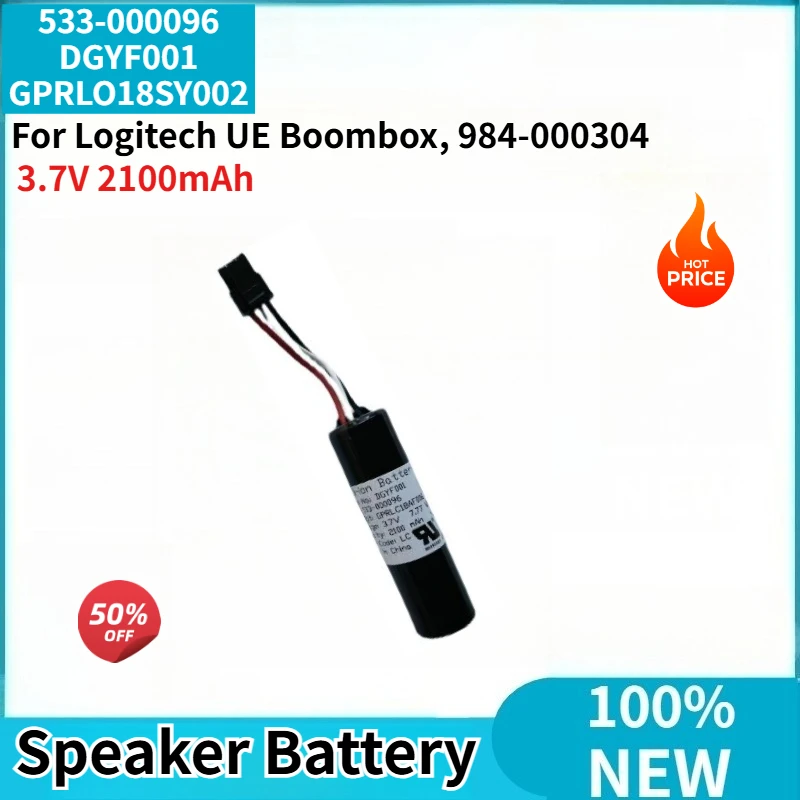 

533-000096 DGYF001 GPRLO18SY002 High Quality Speaker Battery 3.7V 2100mAh for Logitech UE Boombox, 984-000304 Brand New