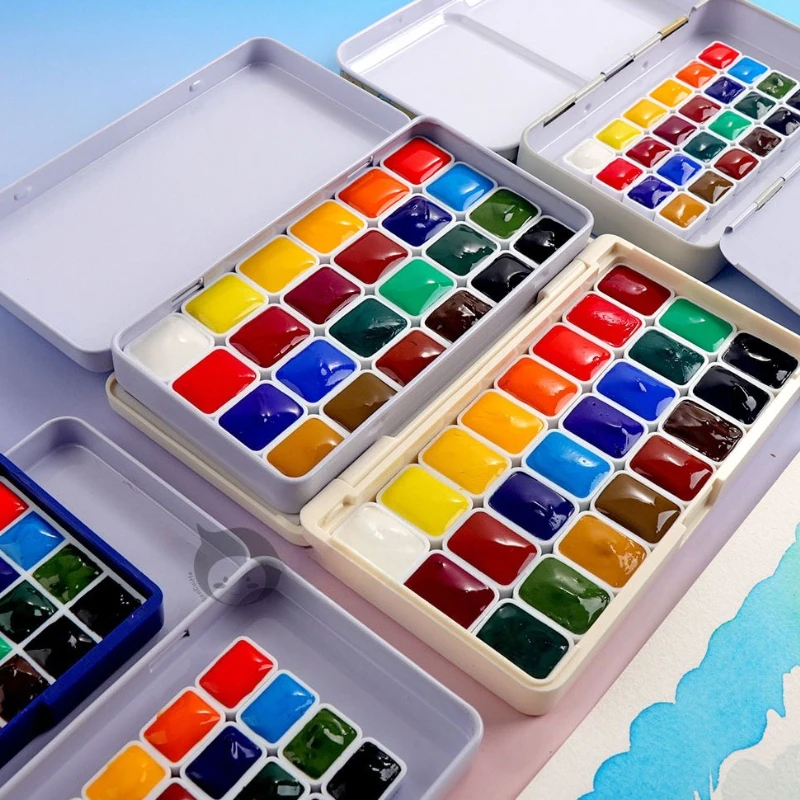 Winsor & Newton Cotman Solid Watercolor Paint 24/48 Colors Transparent Watercolor Portable Storage Box For Artist Painting