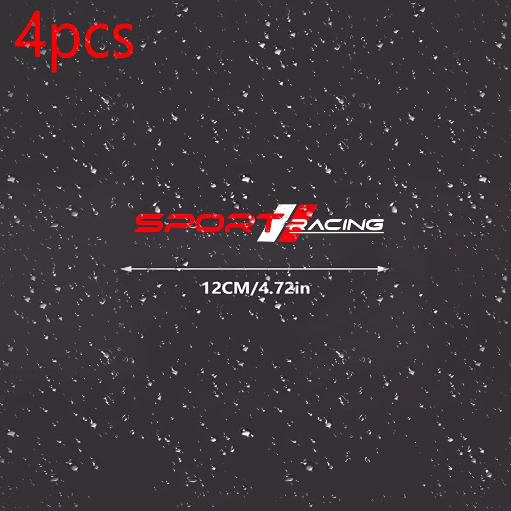 4Pcs/Set SPORT RACING Car Motorcycle Sticker Glossy Finish Sporty Design Vinyl Decal for Rear Wheel Rim