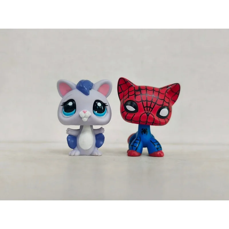 2pcs/lot LPS Toys Littlest Pet Shop Squirrel OOAK Cat Animal Figures #699