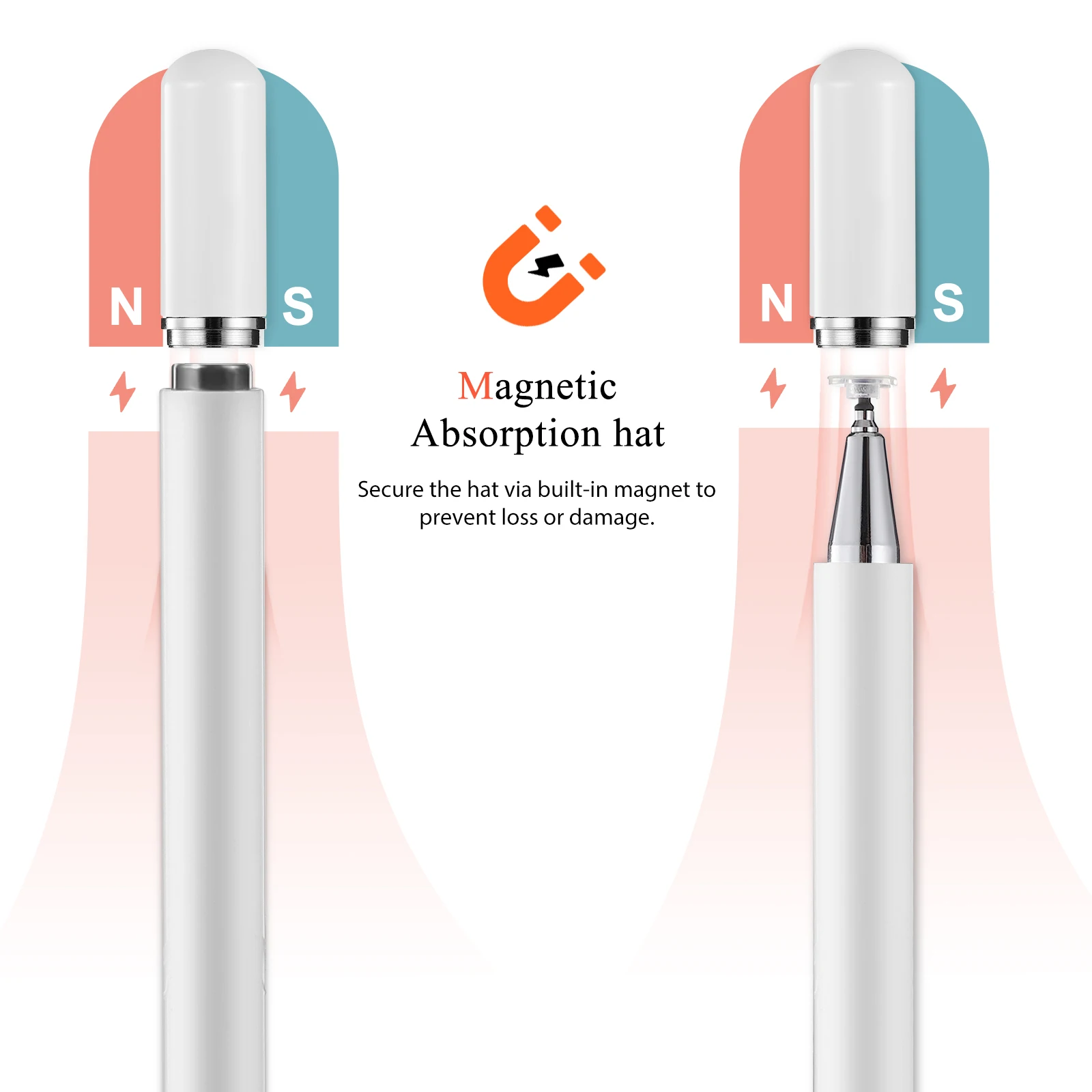 

Magnetic Stylus Pen 4 Replacement Nibs High Precision Touch Screen Pencil For Tablets Mobile Phones Compatible Capacitive Screen