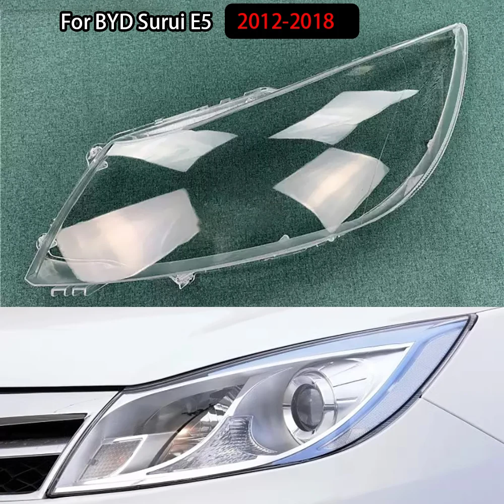 

For BYD Surui E5 2012-2018 Front Headlamp Cover Transparent PC Lampshade Headlight Shell Lens Plexiglass