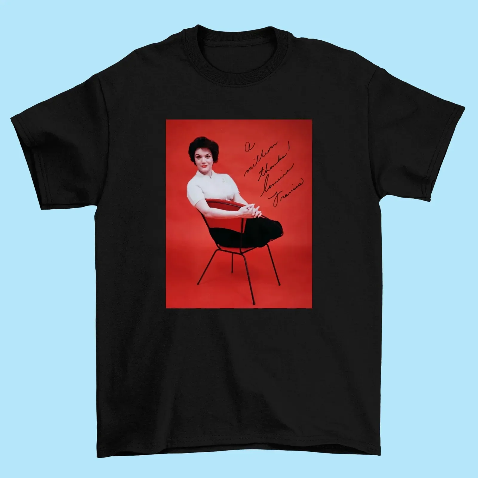 New Connie Francis Signed T-Shirt Black men S-5XL SG2236