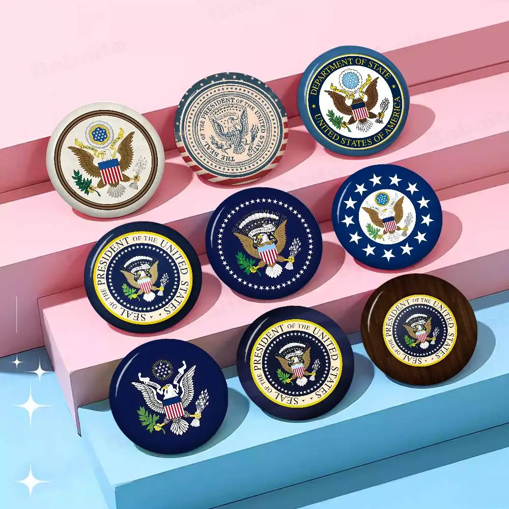 S-Seal Of The P-President 58mm Animals Funny Brooches Badge Backpack Clothes Gift Accessory