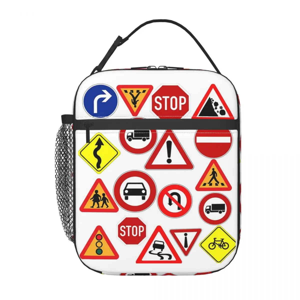 Outdoor Recreational Backbacking Road Sign Insulated Lunch Bag for Women Kids Leakproof Food Boxes Thermal Lunch Box Tote