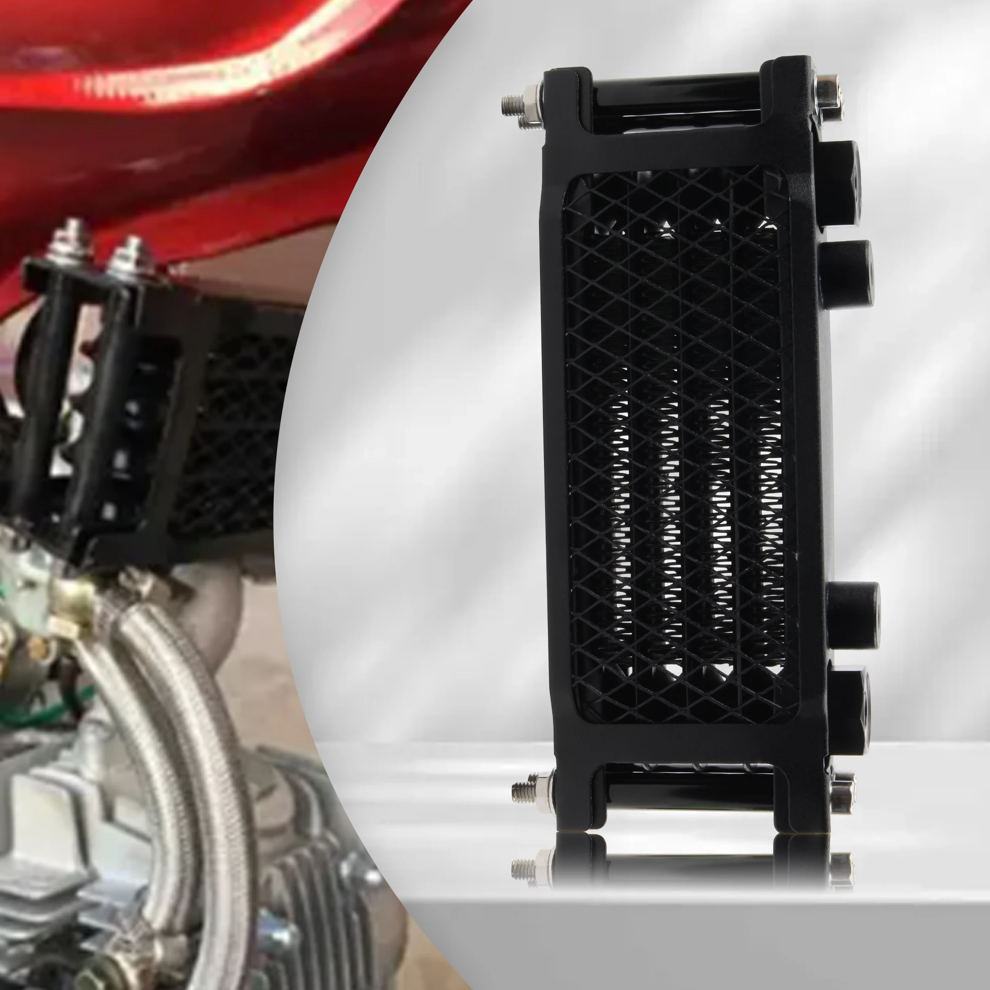 Motorcycle Engines Oil Radiator Oil Cooler Kit for Monkey Bike 125 Honda Dax 50 70 90 110 140cc PitBike Motocross Universal Part