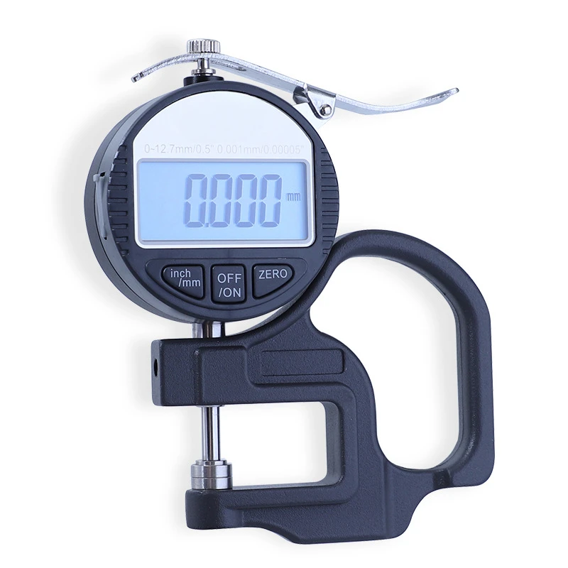 Digital Thousand Minutes Thickness Gauge 0-12.7 * 0.001mm Flat Head Metric System High Precision Thickness Measurement