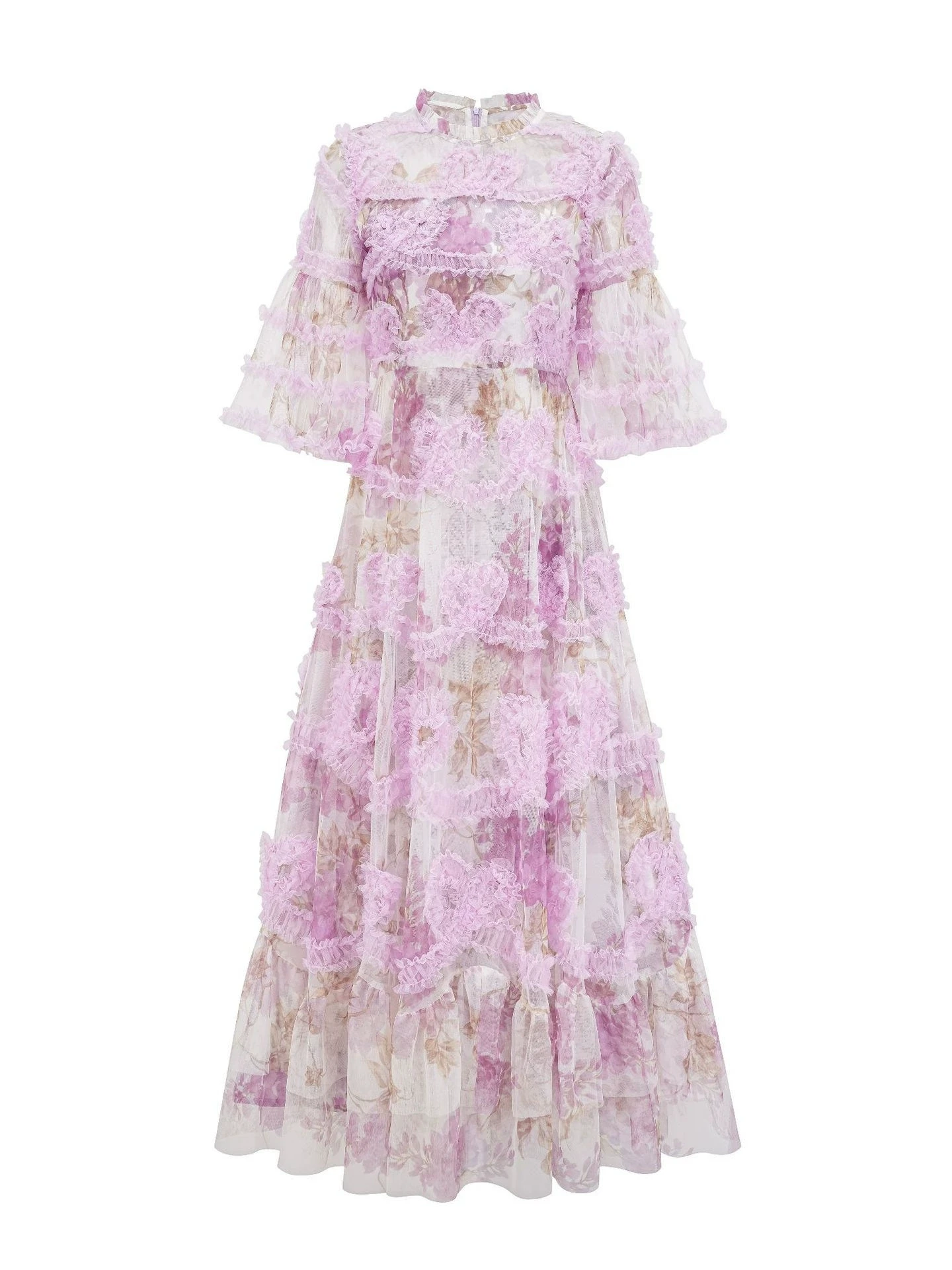 

Sweet temperament dress simple niche round neck short sleeve long skirt seaside vacation dress-GZXX461