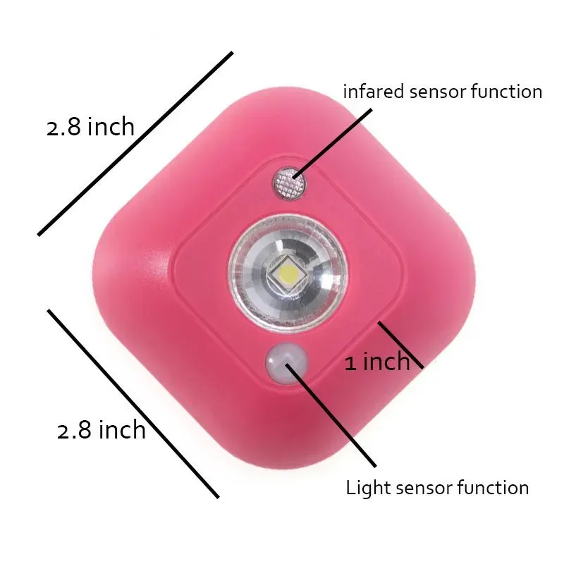 Mini Wireless LED Sensor Night Light Lamp PIR Infrared Motion Activated Sensor Light for Wall Lamp Under Cabinet Stairs Light