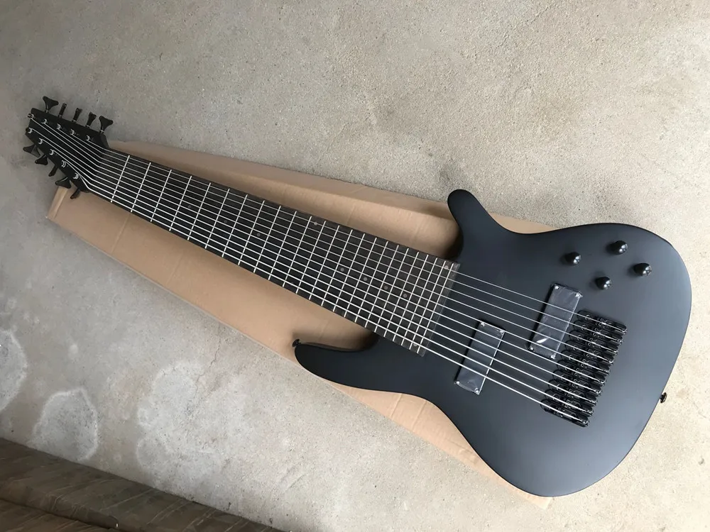 10 Strings Electric Bass Guitar with Rosewood Fretboard, Black Hardware, Provide Customization