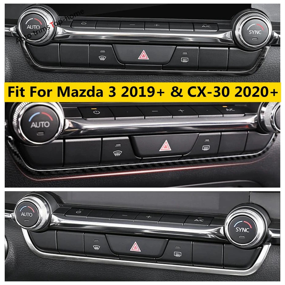 

Central Control Air Conditioning Vent AC Outlet Stripes Cover Trim For Mazda 3 2019 - 2025 / CX-30 2020 - 2025 Car Accessories