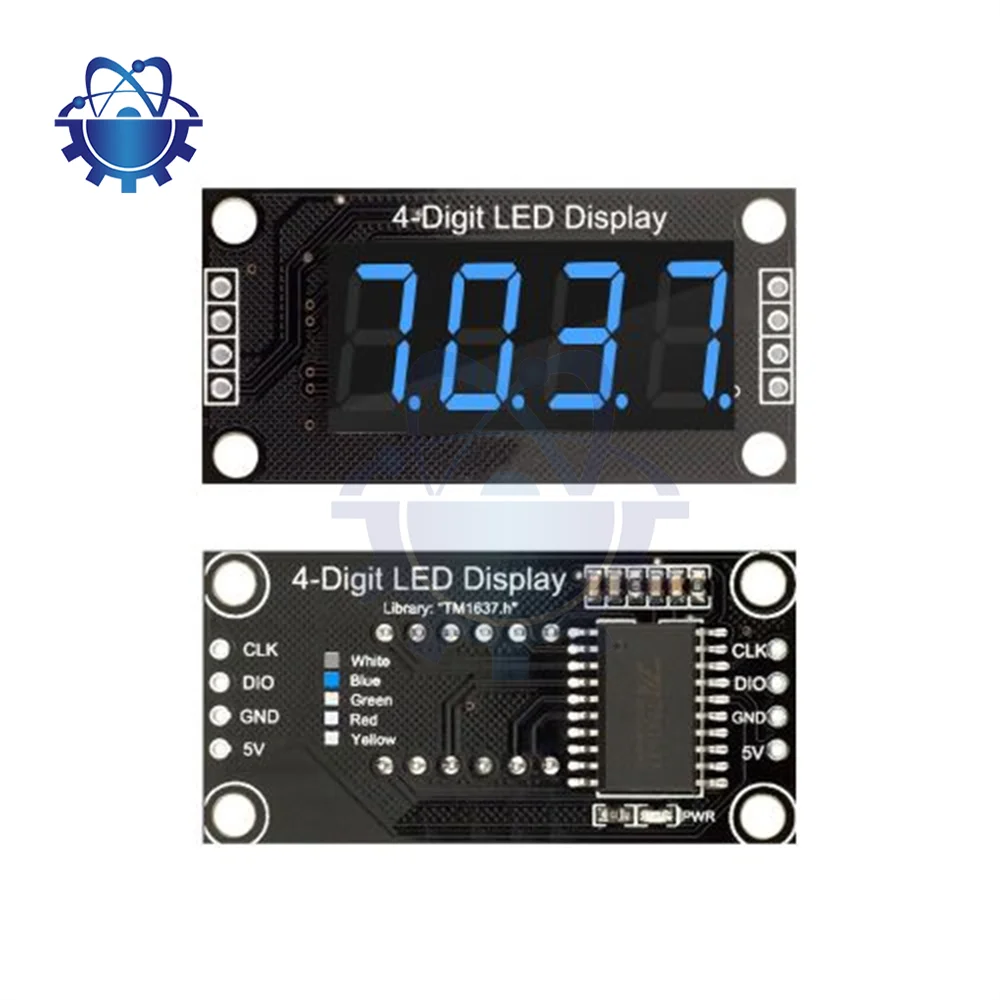 TM1637 Display 4 Bits Nixie Digital LED Display Module 0.36 inch Clock 7 Segments Digital Display Tube Module for Arduino