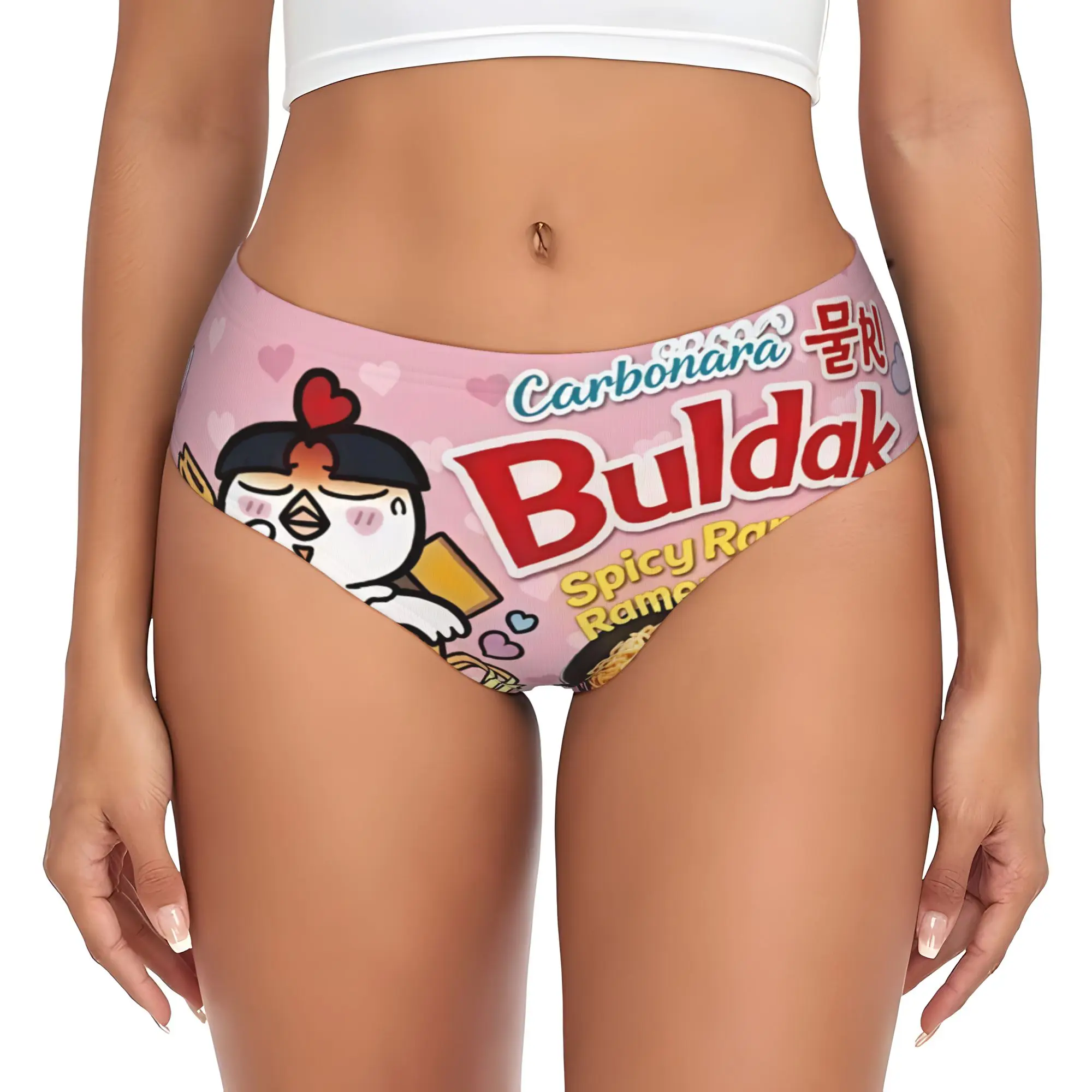 Maßgefertigte Damen Schnelltrocknende Instant-Nudel-Cartoon-Slips Unterwäsche Atmungsaktive Damenslips Unterhosen