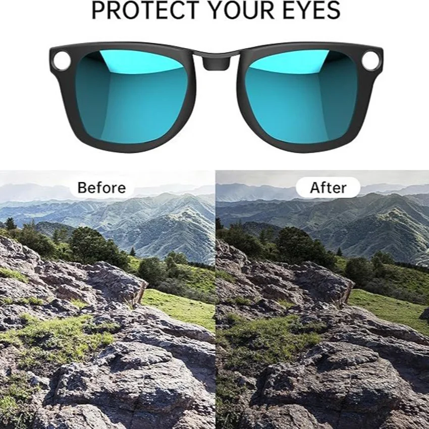 Clip For Ray-Ban Meta Wayfarer RW4006/RW4012 GEN2 Standard Smart Glasses Clip Colorful Polarized Sunglasses Lenses