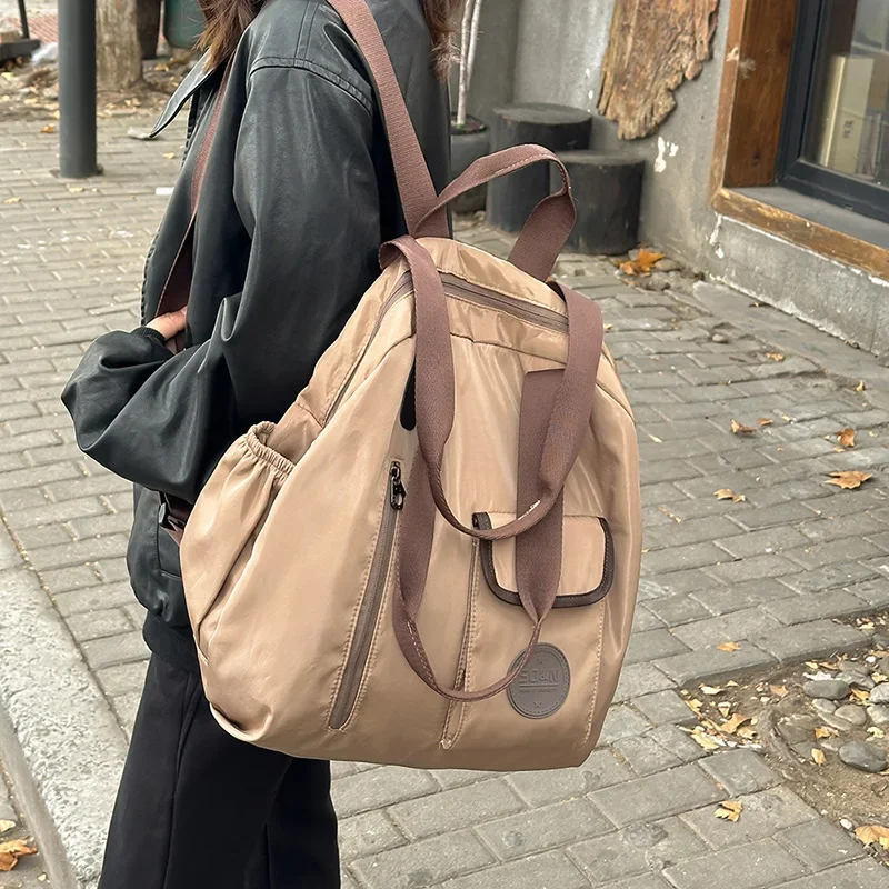 Mochilas de moda multifuncionales de gran tamaño para mujer, bolso de hombro con separación de ropa seca y húmeda de gran capacidad para viajar y deportes