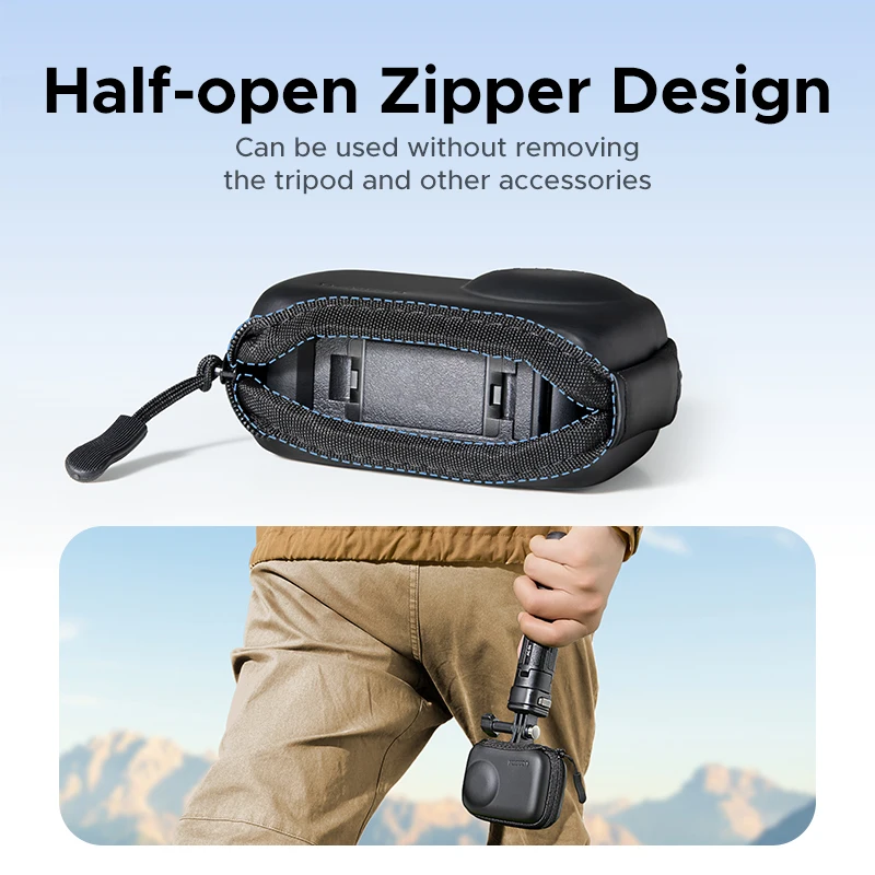 DJI Osmo Action 5 Pro/4/3 스포츠 카메라 가방 액션 카메라 파우치 하프 오픈 퀵 릴리스 보호 케이스 용 UGREEN 카메라 가방