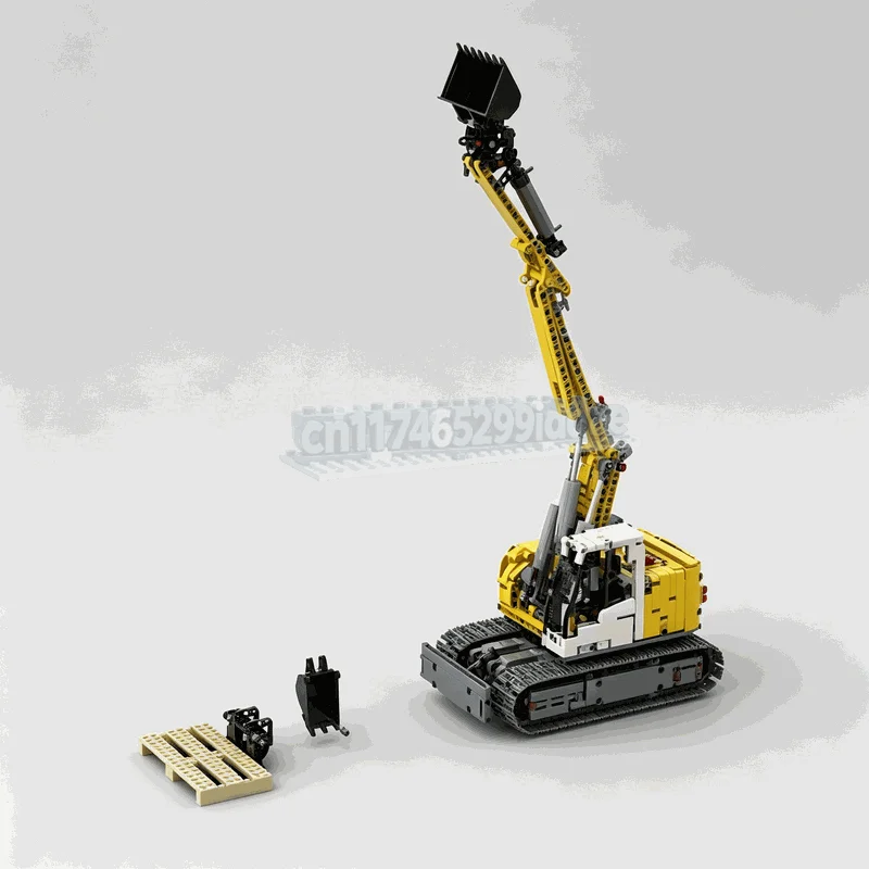 1238PCS Compact Tracked Excavator Building Blocks 1 21 Scale Construction Vehicle Model DIY Assembly Engineering Festival Gift