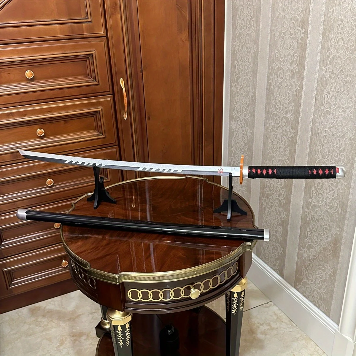 39.3インチ 鬼滅の刃 竈門炭治郎 木刀 刀 忍者刀 サブレ 日本刀 サブレ コスプレ アクセサリー 小道具 おもちゃ