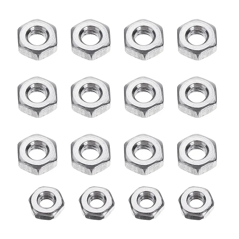 50pcs/set M2.5 Universal Turntable Headshell Cartridge Mounting Kit Stainless Steel Bolts Screws Nuts Set with Case