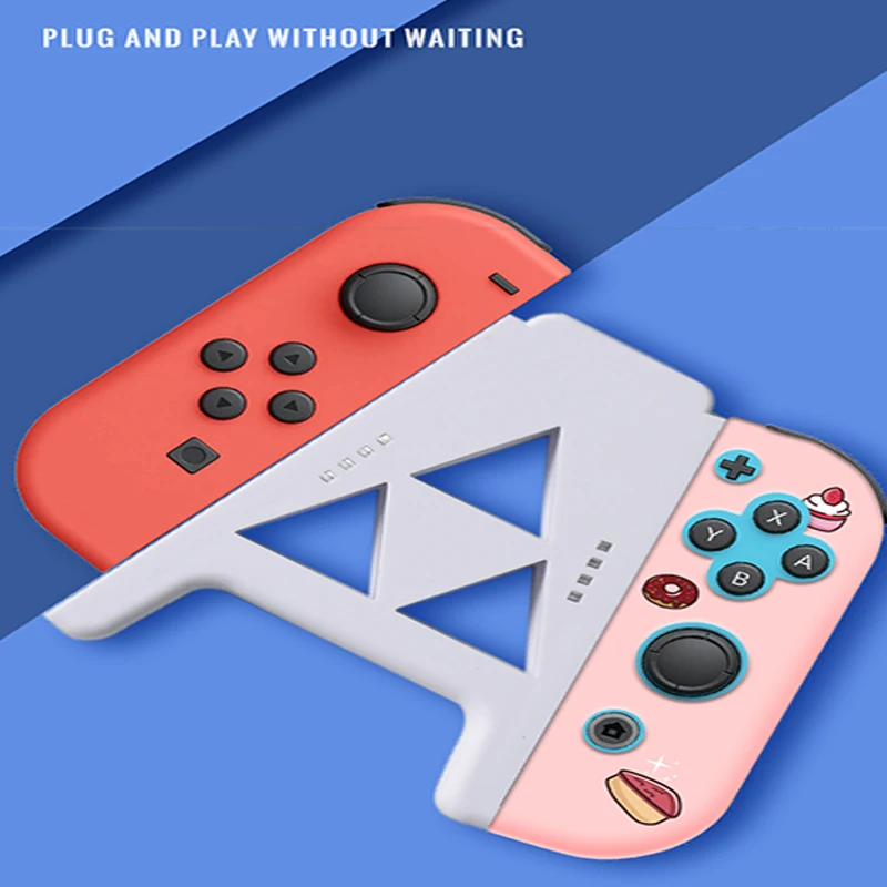 Carregador de estação de carregamento para Nintendo Switch Suporte Joycon Controlador Gaming Grip Handle, OLED Joy-Con Stand Holder