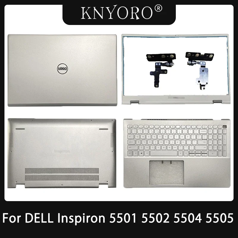 

NEW For DELL Inspiron 5501 5502 5504 5505 LCD Back Cover/Bezel/Keyboard Top Palmrest/Bottom Shell Silvery 0MCWHY 06XCC3 0DXN80