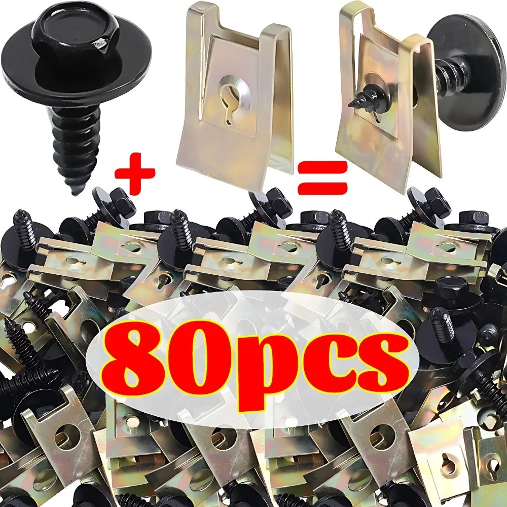 

Auto Self Tapping Screw U Clip Nut Car Bodywork Undertray Fastener for BMW E34 F11 E64 E65 R52 R55 Hardware Retainer Kit