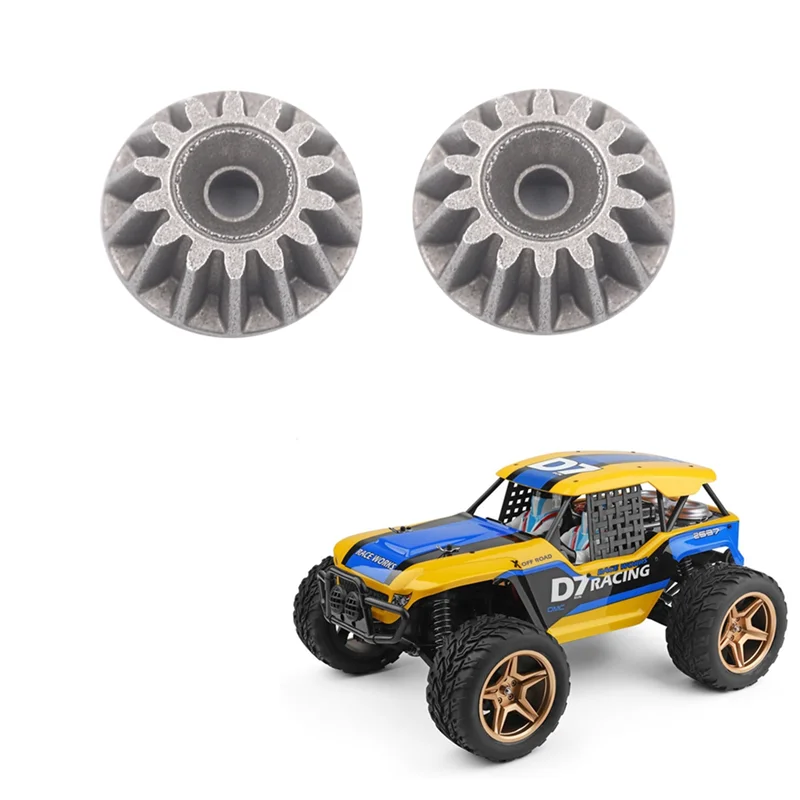 A15M 2Pcs Metal Driving Bevel Gear 104019-2228 for 104009 104016 104019 12402-A 12409 RC Car Spare Parts