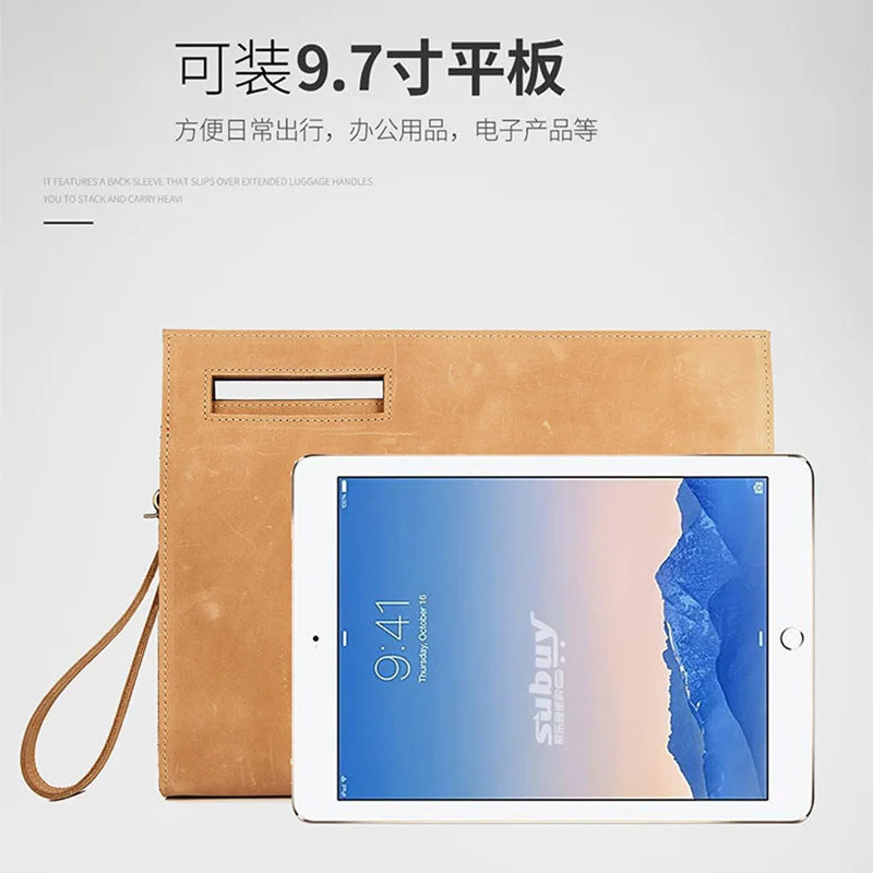 وثيقة الأعمال سعة كبيرة كريزي هورس أزياء الرجال جلد طبيعي أنيق Crossbody الرجال حقيبة جلدية الكمبيوتر اللوحي