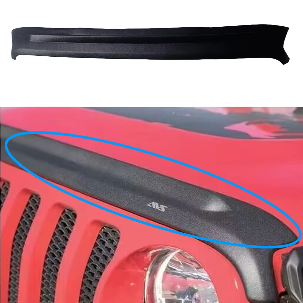 

1PC ABS Hood Bug Gravel Deflector Protector Stone Guard For Jeep Wrangler JL 2018+ JL1296