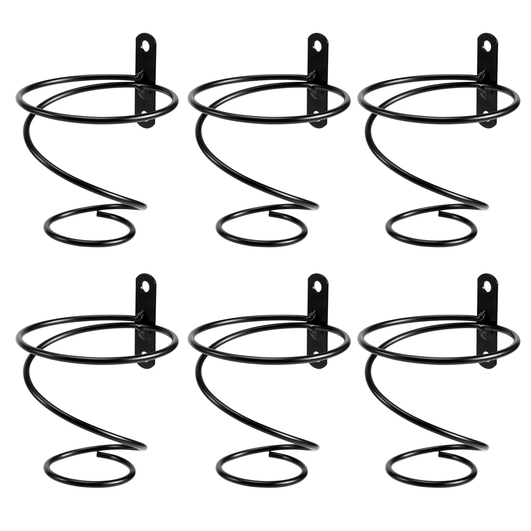 ABLJPack da 6 portabottiglie da parete - Espositore per bottiglie di vino rosso con viti, organizer per portabottiglie da appendere in metallo