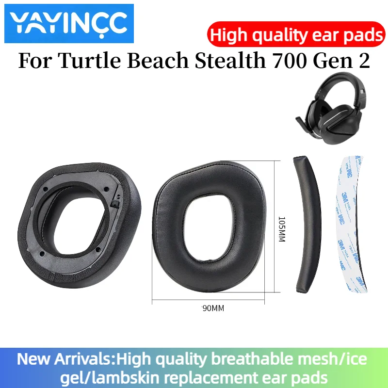 YAYINCC Ear Pads For Turtle Beach Stealth 700 Gen 2 Headphones Headset Replacement Ear Pads Cups Earpad Memory Foam Cushions