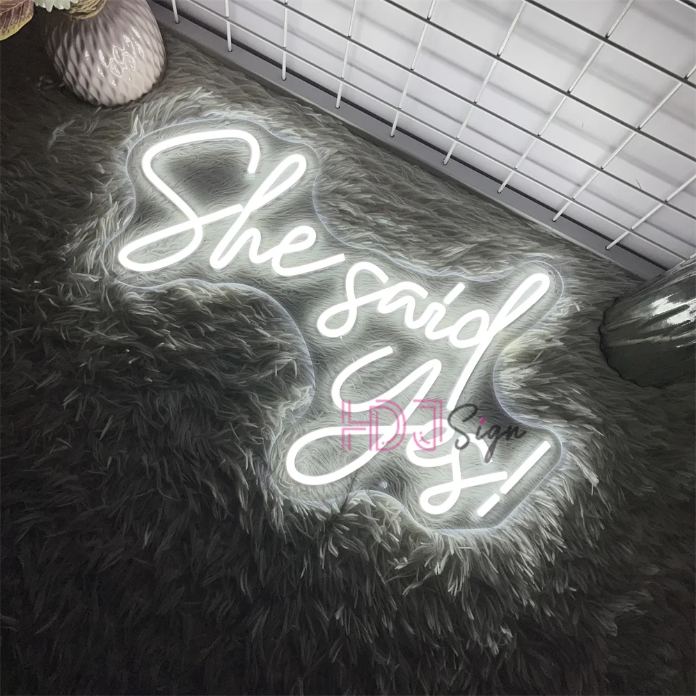 

She said yes Neon Led Signs Home Art Bedroom Wedding Decoration Neon Lights USB Party Wedding Room Wall Decor LED Neon Signs