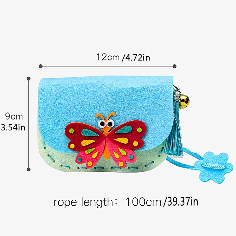 Cartoon Dinosaur Handmade Bag Children Phone Pouch Bags Satchel Girls Lovely Purse Animal Handbags Wallets Education Craft Toys