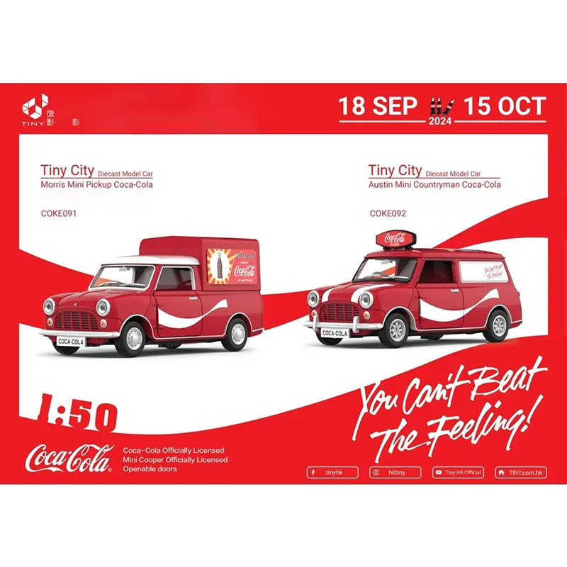 

TINY 1:50 Фошань Выставка Мини Губа Мини CountryMan Coca-Cola Модель автомобиля из сплава Игрушка в подарок