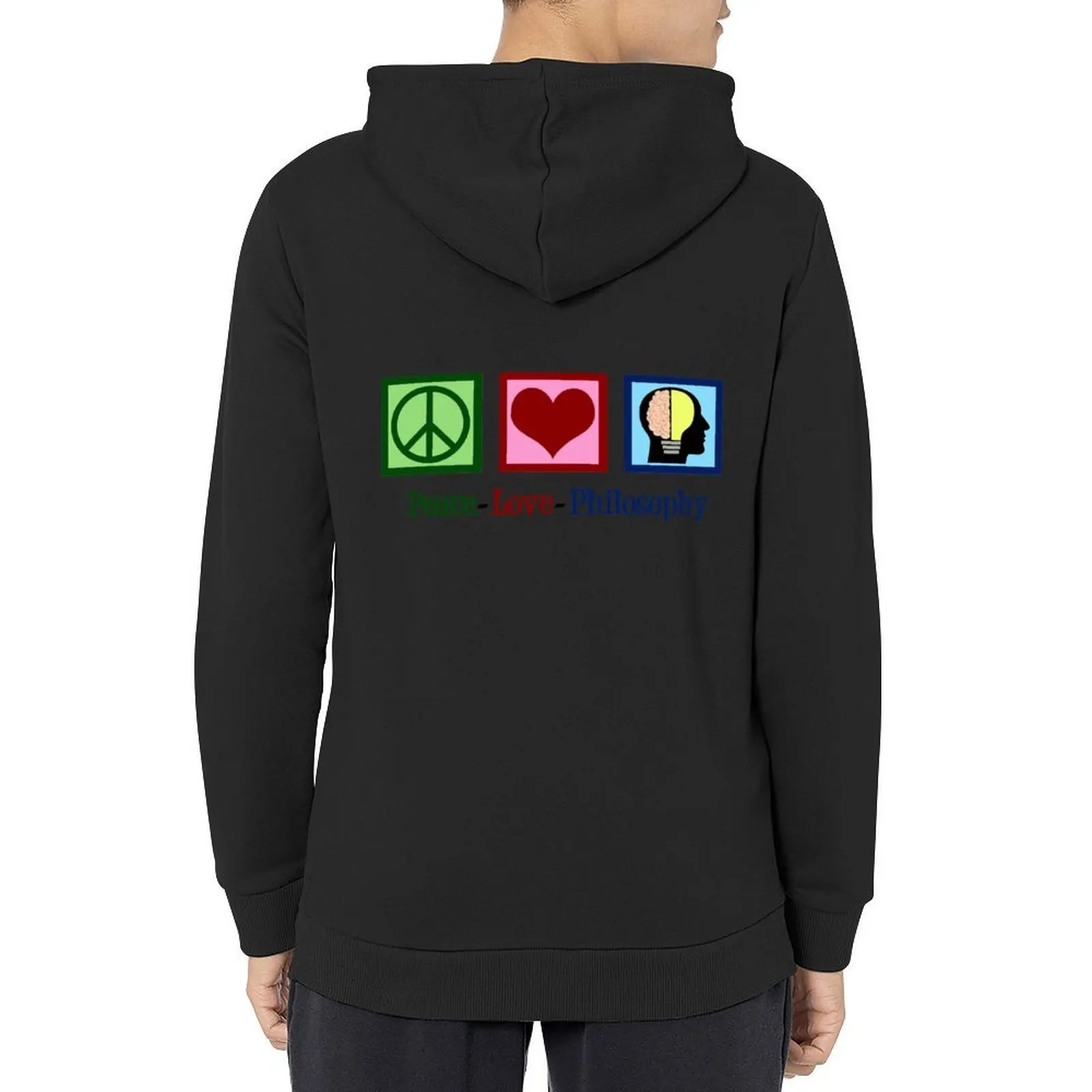 

Peace Love Philosophy Hoodie male clothes aesthetic clothing men clothes autumn clothes japanese hoodie