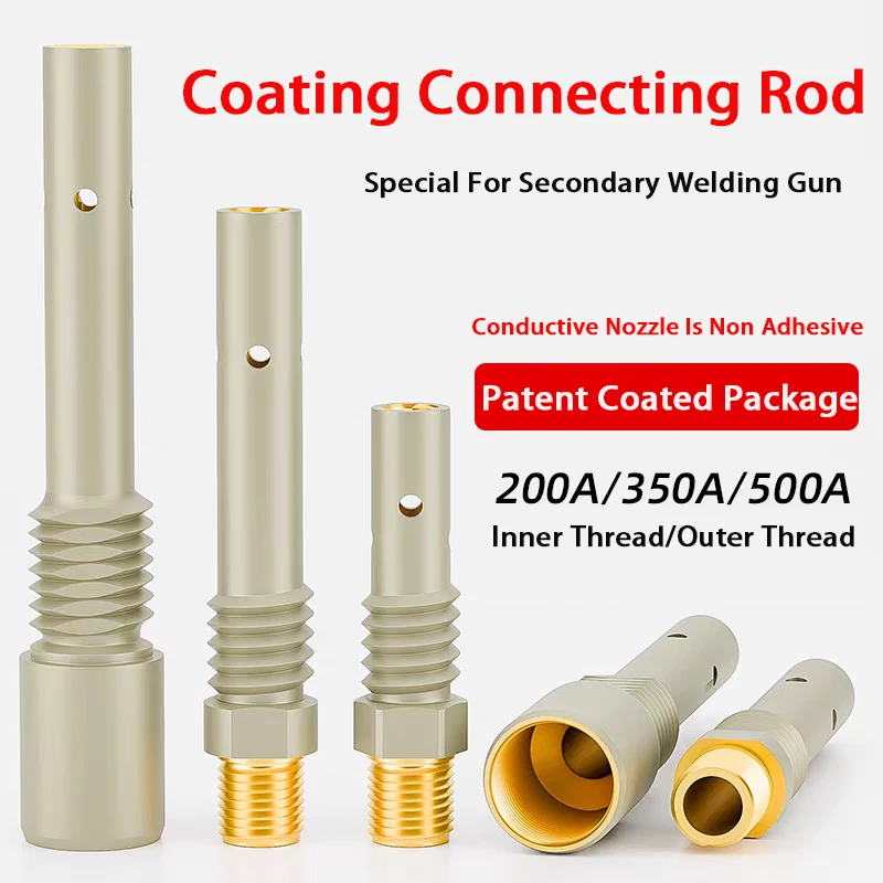 

5 Pieces Coating Connecting Rod Gas Shielded Welding Machine 350A500A Non Stick Welding Slag Conductive Rod Conductive Nozzle