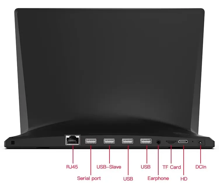 10.1 Inci Restoran Komersial Desktop POS Tablet PC POE NFC Lampu LED Bentuk L Bisnis Tablet Android Kios Tampilan Signage