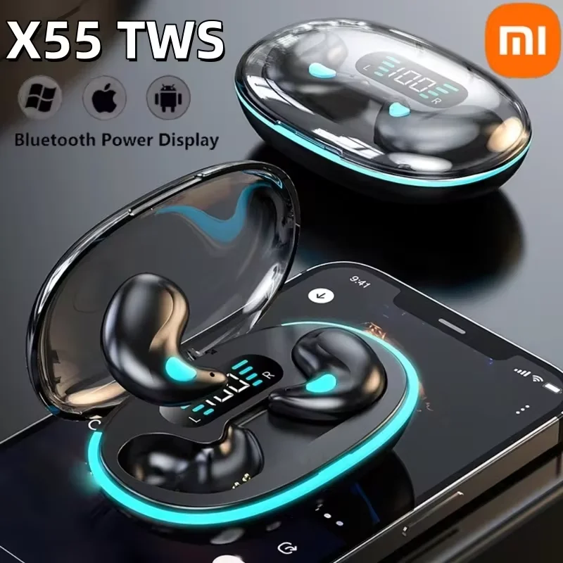 Xiaomi X55 Sleeping Earbuds Wireless Mini Headphones TWS Bluetooth Earphone Stereo Hidden Headsets with Mic HD Call Waterproof