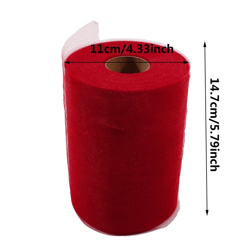 Tulle Roll Spool Fabric Organza DIY Table Skirt 100 Yards Organza Ribbons Wrapping Gift Box Wedding Bridal Bouquet Christmas