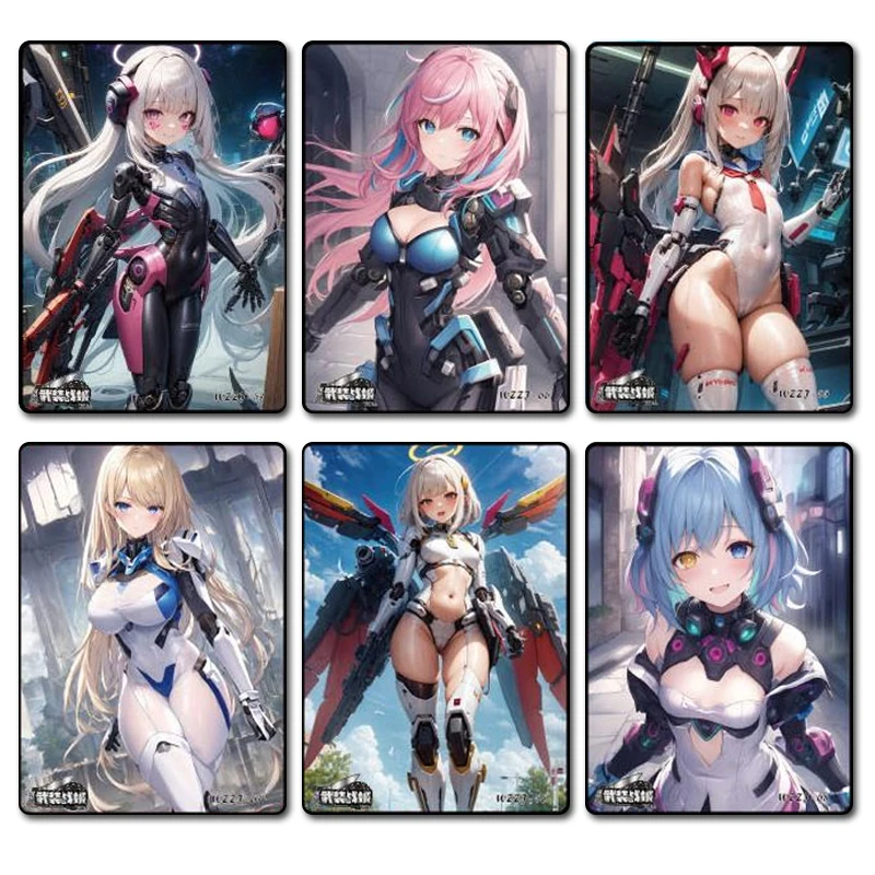 

Goddess Story Anime Characters Acg Two-Dimensional Mechanical Style Bronzing Process Collection Card Sexy Anime Playing Cards