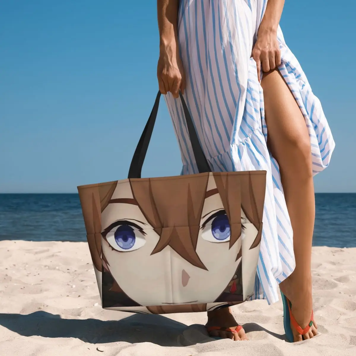 Childe Genshin Impact Genshin Impact Cursed Childe Beach Tote Bag Sport Yoga Duffle Large Tote Bag Women Travel Bag Fitness bag